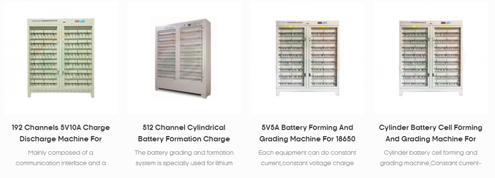 battery formation and grading in battery production line