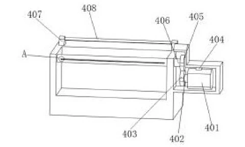CN215696773U Figure 5 - internal mechanism of the take-up motor box