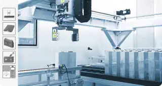 máquina de montagem de células de casca de alumínio