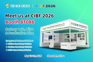Conheça a TOB NEW ENERGY, empresa de soluções para fabricação de baterias, na CIBF 2026.